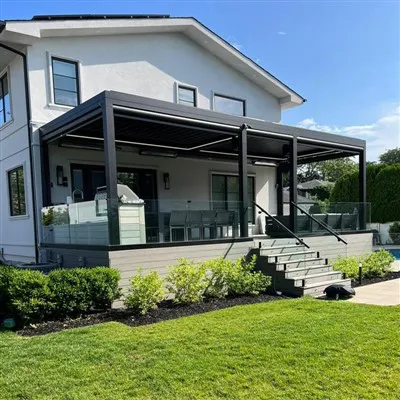 অ্যাডজাস্টেবল লুভার সহ অ্যালুমিনিয়াম পারগোলা