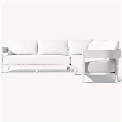 এল আকৃতির আউটডোর পালঙ্ক মেটাল